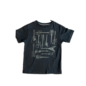 100% Cotton Old Navy Guitar T-shirt Size Small 6/7